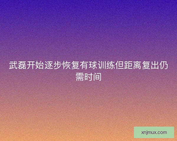 武磊开始逐步恢复有球训练但距离复出仍需时间